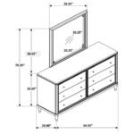 EMBERLYN 6-DRAWER DRESSER WITH MIRROR BROWN - Image 13