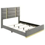 INES 5-PIECE QUEEN BEDROOM SET GREY AND WHITE HIGH GLOSS - Image 3