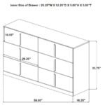 INES 5-PIECE QUEEN BEDROOM SET GREY AND WHITE HIGH GLOSS - Image 18