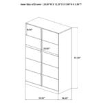 INES 5-PIECE QUEEN BEDROOM SET GREY AND WHITE HIGH GLOSS - Image 20