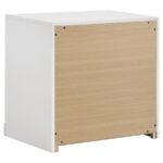 INES 2-DRAWER NIGHTSTAND BEDSIDE TABLE WHITE HIGH GLOSS - Image 4