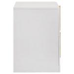 INES 2-DRAWER NIGHTSTAND BEDSIDE TABLE WHITE HIGH GLOSS - Image 6