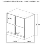 INES 2-DRAWER NIGHTSTAND BEDSIDE TABLE WHITE HIGH GLOSS - Image 10