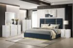 INES 2-DRAWER NIGHTSTAND BEDSIDE TABLE WHITE HIGH GLOSS - Image 11
