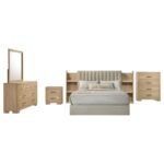 ARIELLE 5-PIECE QUEEN BEDROOM SET LIGHT OAK - Image 2