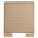 ARIELLE 2-DRAWER BEDROOM NIGHTSTAND WITH CASTERS LIGHT OAK - Image 5