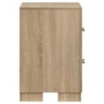ARIELLE 2-DRAWER BEDROOM NIGHTSTAND WITH CASTERS LIGHT OAK - Image 6