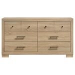 ARIELLE 6-DRAWER BEDROOM DRESSER CABINET LIGHT OAK - Image 3