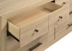 ARIELLE 6-DRAWER BEDROOM DRESSER CABINET LIGHT OAK - Image 7