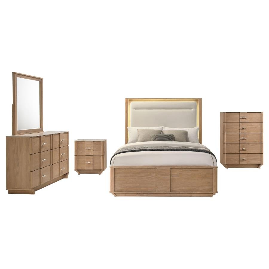 223132_SP20x900.jpg LEANNE 2-DRAWER SINTER STONE TOP NIGHTSTAND LIGHT OAK - Image 1