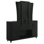 LORIENT 8-DRAWER LED FLAME BOX DRESSER AND MIRROR BLACK - Image 6