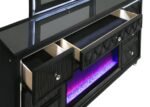 LORIENT 8-DRAWER LED BEDROOM FLAME BOX DRESSER BLACK - Image 11