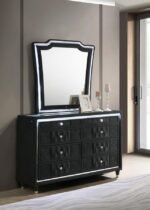 LORIENT 8-DRAWER LED DRESSER WITH MIRROR BLACK - Image 2