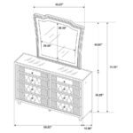 LORIENT 8-DRAWER LED DRESSER WITH MIRROR BLACK - Image 13