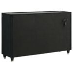 RAVENNE 5-PIECE VELVET UPHOLSTERED QUEEN LED BEDROOM SET BLACK - Image 8