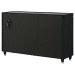 RAVENNE 6-DRAWER VELVET UPHOLSTERED LED DRESSER CABINET BLACK - Image 8