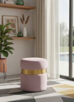 Hailey Velvet Upholstered Stool - Image 2