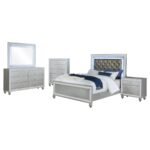 GUNNISON 5-PIECE QUEEN BEDROOM SET SILVER METALLIC - Image 2