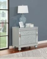 GUNNISON 2-DRAWER NIGHTSTAND SILVER METALLIC - Image 2