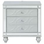 GUNNISON 2-DRAWER NIGHTSTAND SILVER METALLIC - Image 3