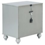 GUNNISON 2-DRAWER NIGHTSTAND SILVER METALLIC - Image 6