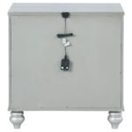 GUNNISON 2-DRAWER NIGHTSTAND SILVER METALLIC - Image 7