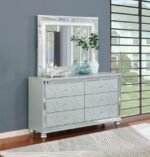 GUNNISON 6-DRAWER DRESSER WITH MIRROR SILVER METALLIC - Image 2