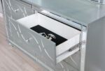 GUNNISON 6-DRAWER DRESSER WITH MIRROR SILVER METALLIC - Image 10
