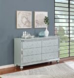 GUNNISON 6-DRAWER DRESSER SILVER METALLIC - Image 2