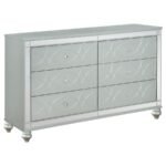 GUNNISON 6-DRAWER DRESSER SILVER METALLIC