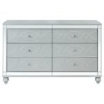 GUNNISON 6-DRAWER DRESSER SILVER METALLIC - Image 3