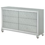 GUNNISON 6-DRAWER DRESSER SILVER METALLIC - Image 4