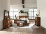 WINSLOW 5-PIECE QUEEN BEDROOM SET SMOKEY WALNUT