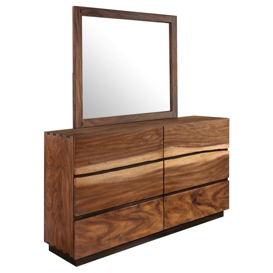 223253M_02x900.jpg WINSLOW 6-DRAWER DRESSER WITH MIRROR SMOKEY WALNUT - Image 1