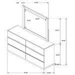 WINSLOW 6-DRAWER DRESSER WITH MIRROR SMOKEY WALNUT - Image 3