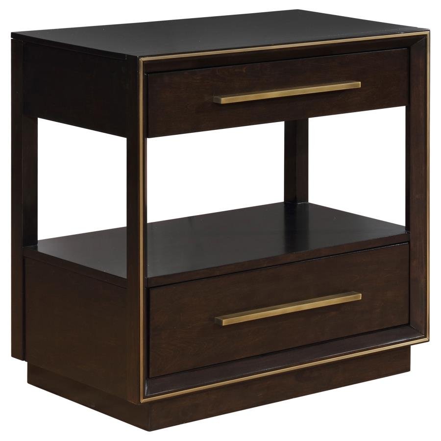 223262_02x900.jpg DURANGO 2-DRAWER NIGHTSTAND SMOKED PEPPERCORN - Image 1