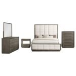 DURANGO 5-PIECE QUEEN BEDROOM SET TAUPE OAK - Image 2