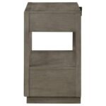 DURANGO 2-DRAWER NIGHTSTAND BEDSIDE TABLE TAUPE OAK - Image 5