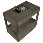 DURANGO 2-DRAWER NIGHTSTAND BEDSIDE TABLE TAUPE OAK - Image 10