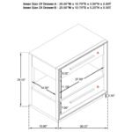 DURANGO 2-DRAWER NIGHTSTAND BEDSIDE TABLE TAUPE OAK - Image 13