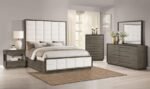 DURANGO 2-DRAWER NIGHTSTAND BEDSIDE TABLE TAUPE OAK - Image 14