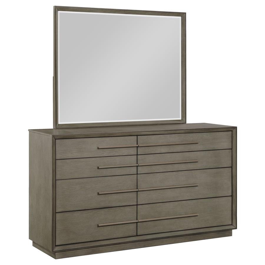 223273M_02x900.jpg DURANGO 8-DRAWER DRESSER AND MIRROR TAUPE OAK - Image 1