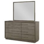 DURANGO 8-DRAWER DRESSER AND MIRROR TAUPE OAK - Image 4