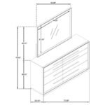 DURANGO 8-DRAWER DRESSER AND MIRROR TAUPE OAK - Image 13