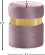 Hailey Velvet Upholstered Stool - Image 3