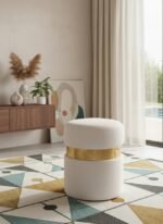 Hailey Velvet Upholstered Stool - Image 2