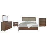 MADERIA 5-PIECE QUEEN BEDROOM SET WALNUT - Image 2