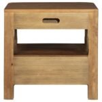 MADERIA 2-DRAWER NIGHTSTAND BEDSIDE TABLE WALNUT - Image 7