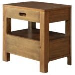 MADERIA 2-DRAWER NIGHTSTAND BEDSIDE TABLE WALNUT - Image 8