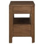 MADERIA 2-DRAWER NIGHTSTAND BEDSIDE TABLE WALNUT - Image 9